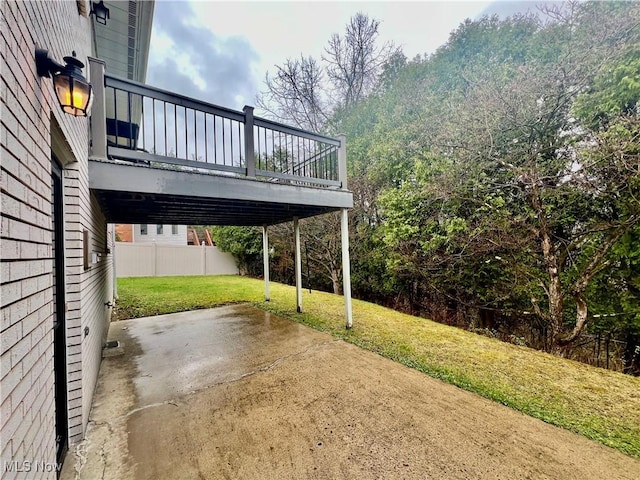 218 W Blvd, Mingo Junction, OH 43938 - view of patio / terrace featuring fence and a wooden deck