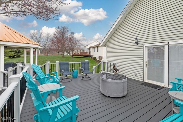 2816 Quail Run Ct, Lexington, OH 44904 - wooden terrace featuring a gazebo and a yard