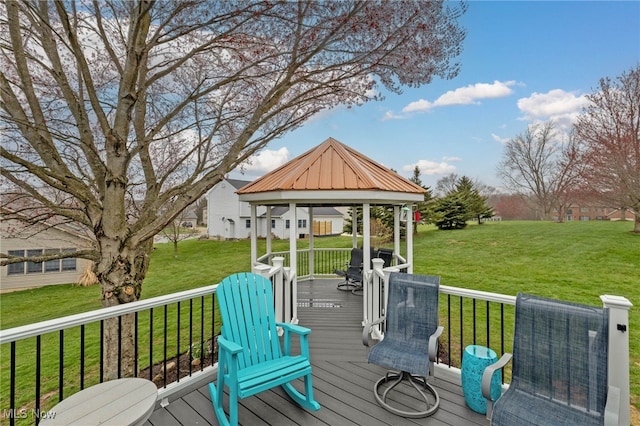 2816 Quail Run Ct, Lexington, OH 44904 - wooden deck with a gazebo and a yard