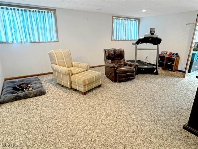 2816 Quail Run Ct, Lexington, OH 44904 - workout room featuring carpet flooring and baseboards