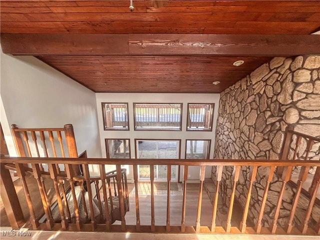 3013 Whispering Pines Dr, Canfield, OH 44406 - interior space featuring wooden ceiling