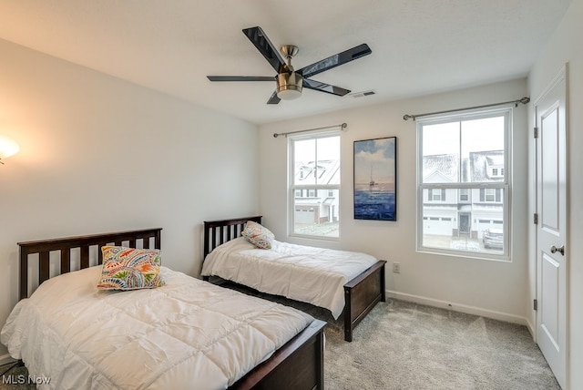 855-2 Dipper Ln, Aurora, OH 44202 - bedroom featuring light carpet and ceiling fan