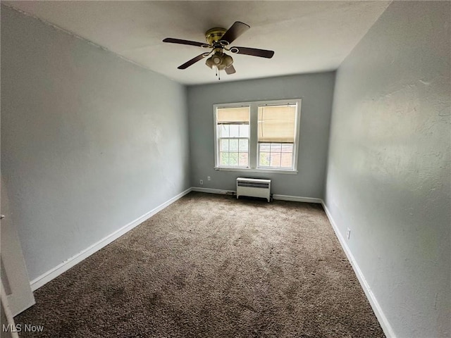 15610 Van Aken Blvd Unit 4, Shaker Heights, OH 44120 - unfurnished room with radiator, carpet, and ceiling fan