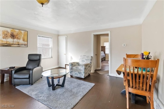17809 Harvard Ave, Cleveland, OH 44128 - living area with dark wood-style floors and baseboards