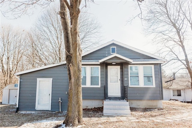 view of bungalow-style home