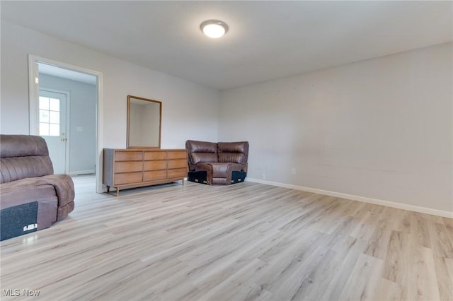 44 Hickory Dr, Little Hocking, OH 45742 - living area with light wood-style flooring and baseboards