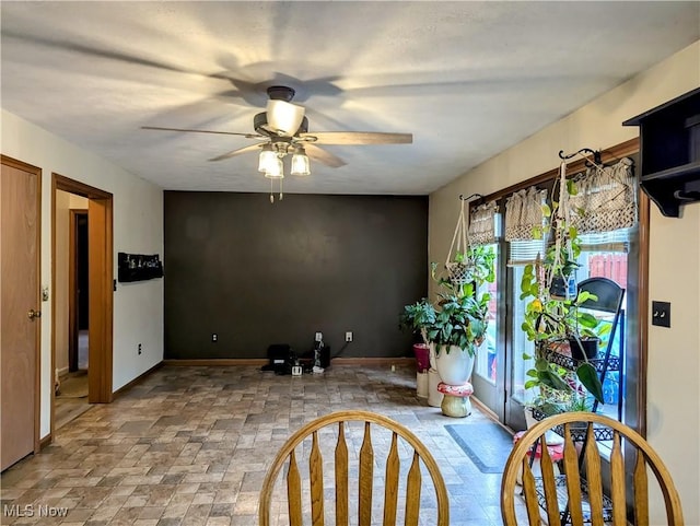 44790 County Road 23, Coshocton, OH 43812 - interior space featuring a ceiling fan and baseboards