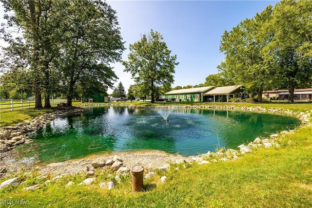 water view with fence