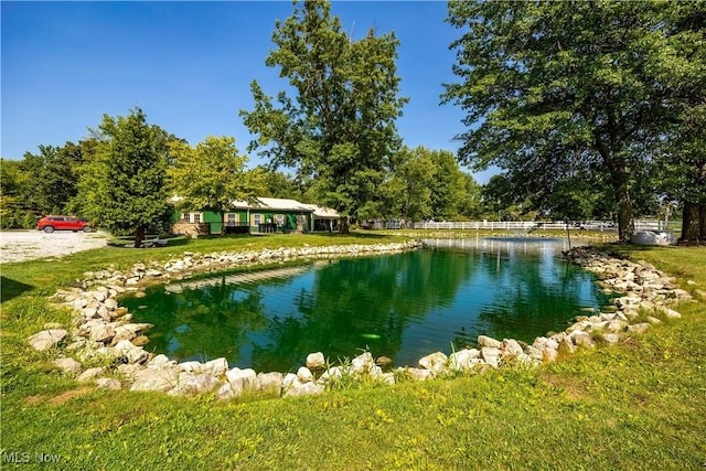 view of water feature