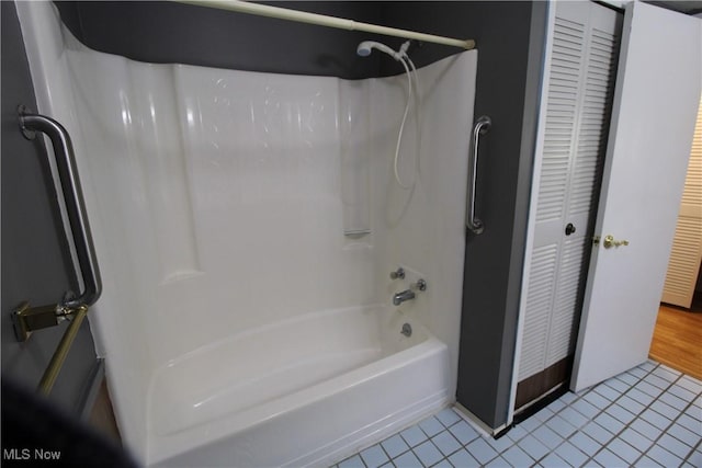 7073 Bristlewood Dr, Concord, OH 44077 - full bath with a closet, shower / bathtub combination, and tile patterned flooring