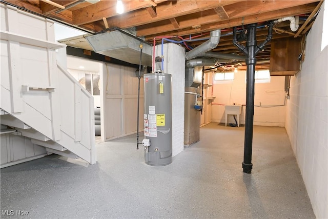 4019 W 226th St, Fairview Park, OH 44126 - basement featuring gas water heater and stairway
