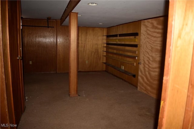 190 10th St, Campbell, OH 44405 - finished basement with wooden walls