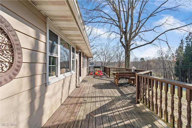 view of wooden deck