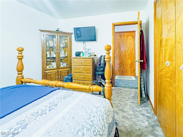 view of carpeted bedroom