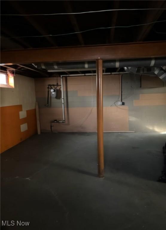 view of basement