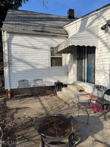 exterior space with entry steps