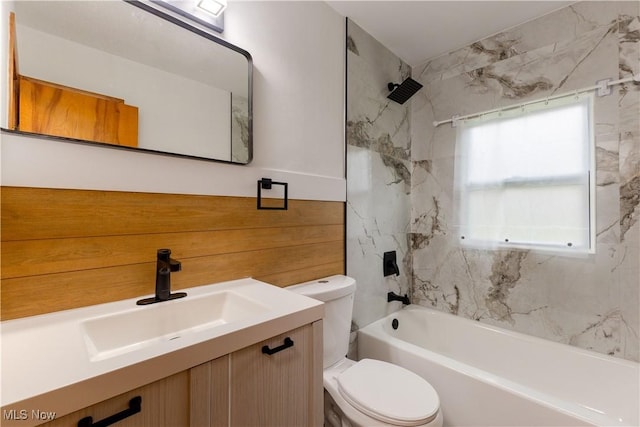 2955 Noel Dr, Youngstown, OH 44509 - full bath with vanity, toilet, and bathing tub / shower combination