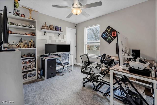 7510 Elton Ave, Cleveland, OH 44102 - carpeted office with a ceiling fan