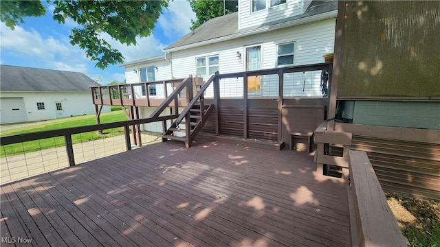 53525 Somerton Hwy, Jerusalem, OH 43747 - wooden deck featuring stairs