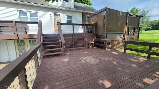 53525 Somerton Hwy, Jerusalem, OH 43747 - wooden terrace with stairs