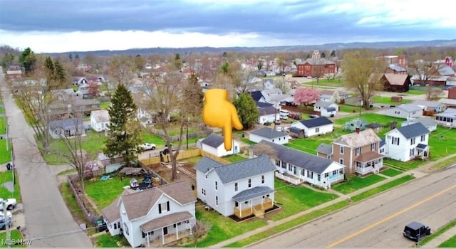 aerial perspective of suburban area