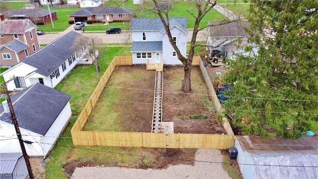 aerial view of residential area