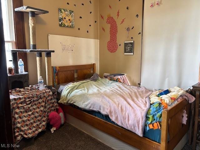bedroom with carpet floors