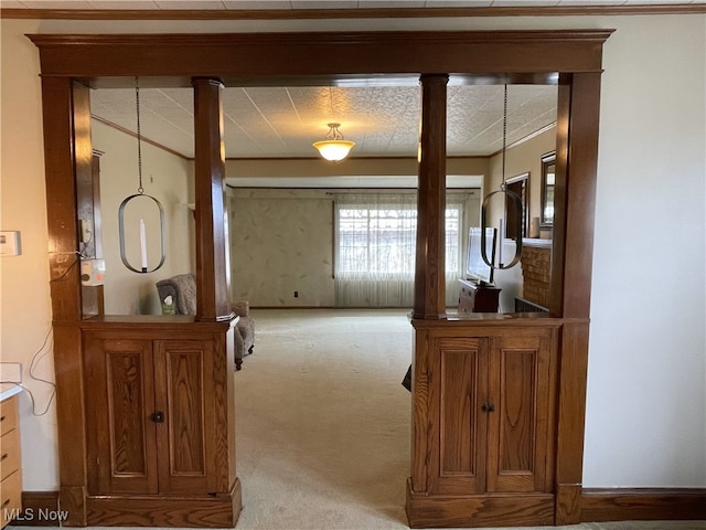 23314 Frostyville Rd, Caldwell, OH 43724 - hall with carpet floors and baseboards