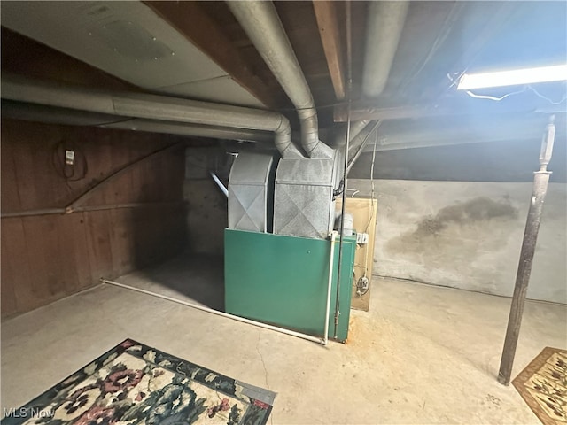 23314 Frostyville Rd, Caldwell, OH 43724 - unfinished below grade area with heating unit