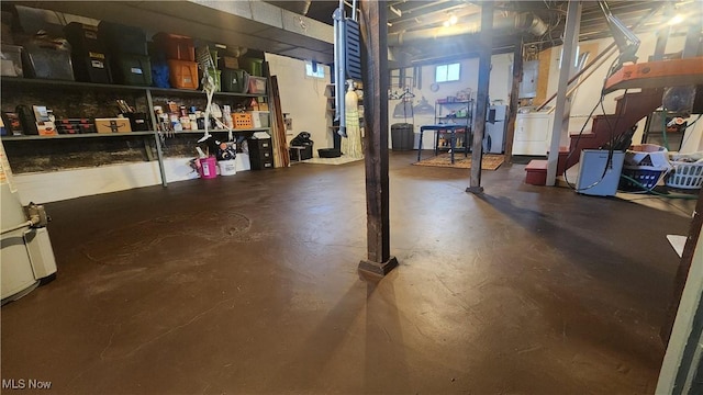 228 N 8th St, Coshocton, OH 43812 - basement with stairs, washer / clothes dryer, and electric panel