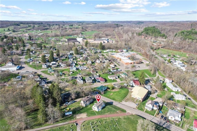 aerial view featuring a residential view