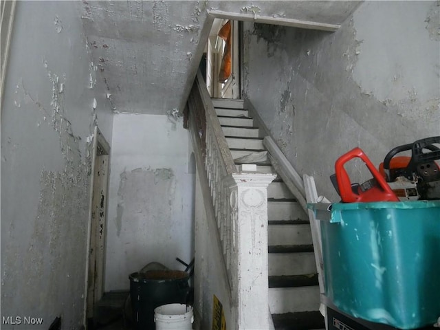 view of stairway