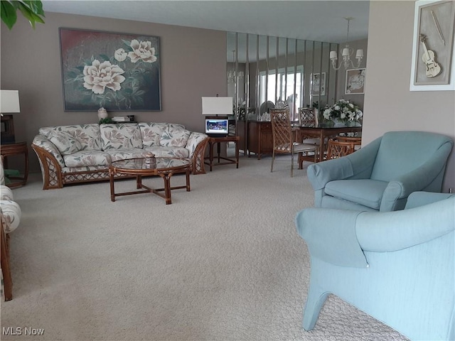 view of carpeted living room