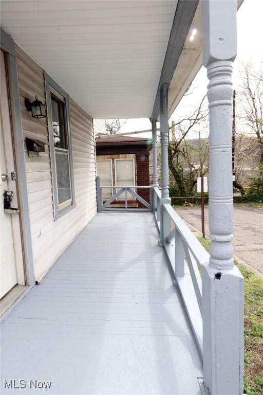 view of patio with a porch