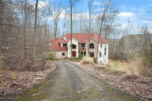 view of front facade with driveway