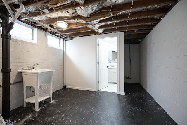 view of basement