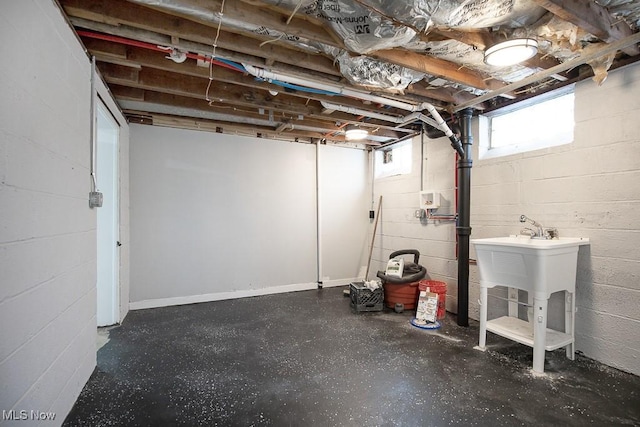 view of basement