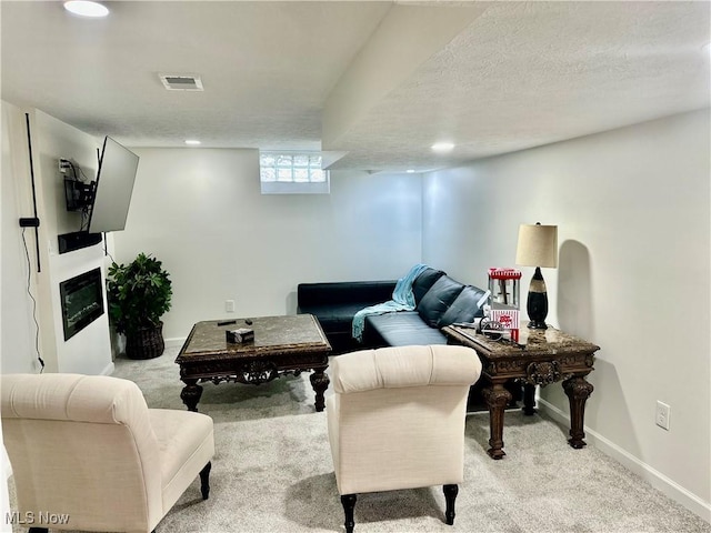 15304 Bartlett Ave, Cleveland, OH 44120 - living area featuring carpet floors, baseboards, and recessed lighting