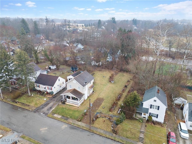 bird's eye view featuring a residential view