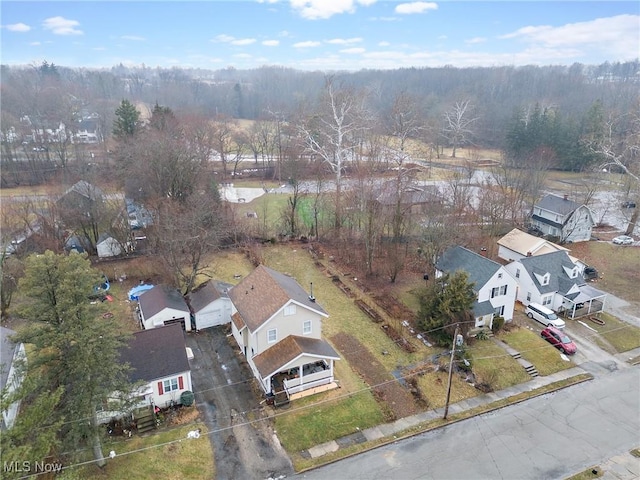 bird's eye view with a residential view