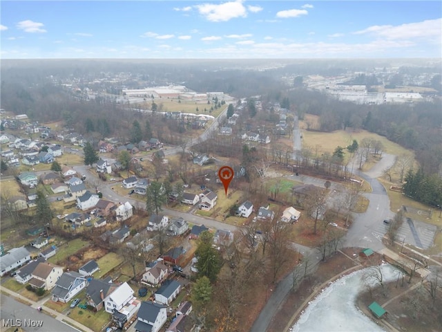 birds eye view of property featuring a residential view