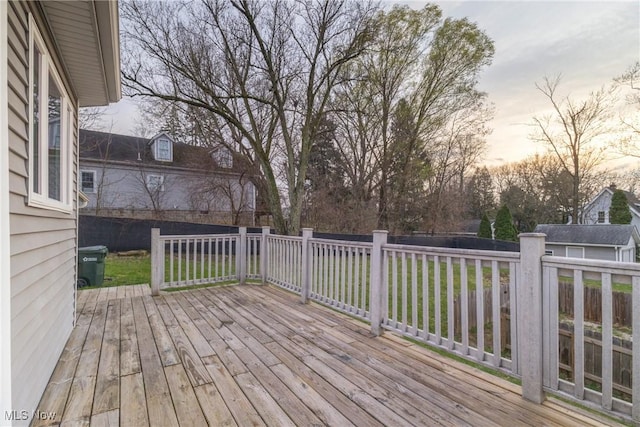 wooden deck with fence
