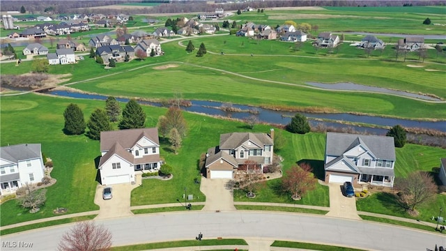 218 Canterbury Ct, Columbiana, OH 44408 - bird's eye view with a water view and a residential view