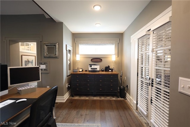 128 Center St, Milan, OH 44846 - office space featuring baseboards and dark wood finished floors