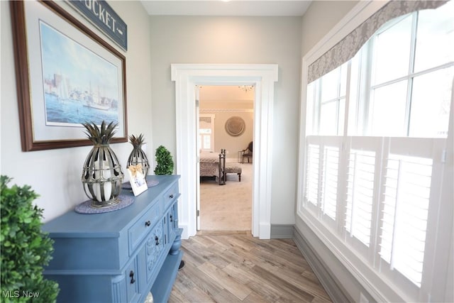 128 Center St, Milan, OH 44846 - interior space featuring baseboards and light wood-type flooring