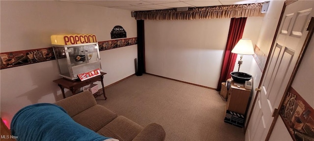 4209 Majorna Dr, West Salem, OH 44287 - sitting room featuring carpet, a paneled ceiling, and baseboards