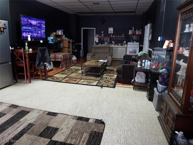 39 E Main St, Crooksville, OH 43731 - living area with a paneled ceiling