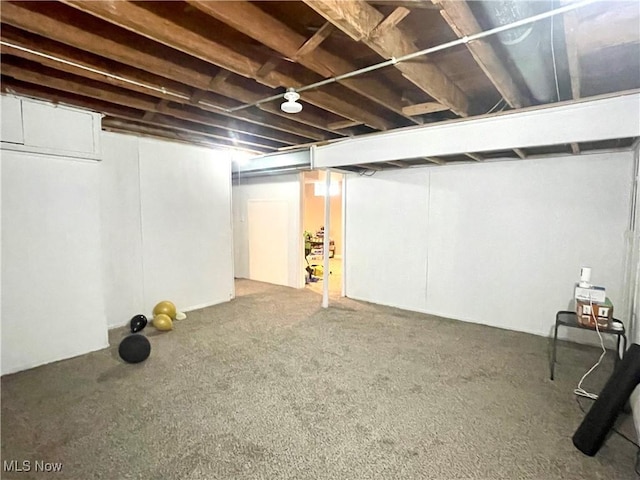 view of basement