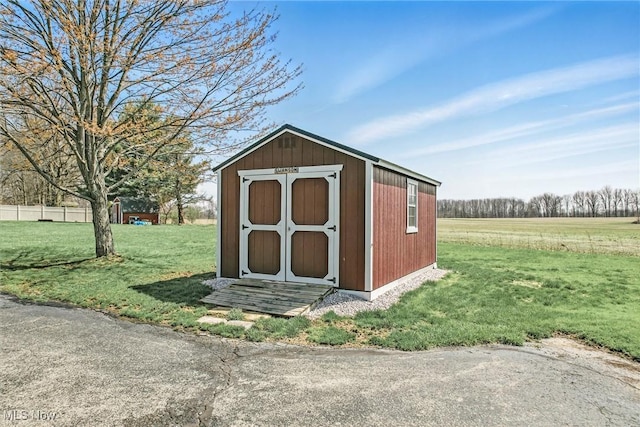 view of shed