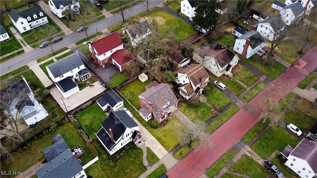 bird's eye view featuring a residential view